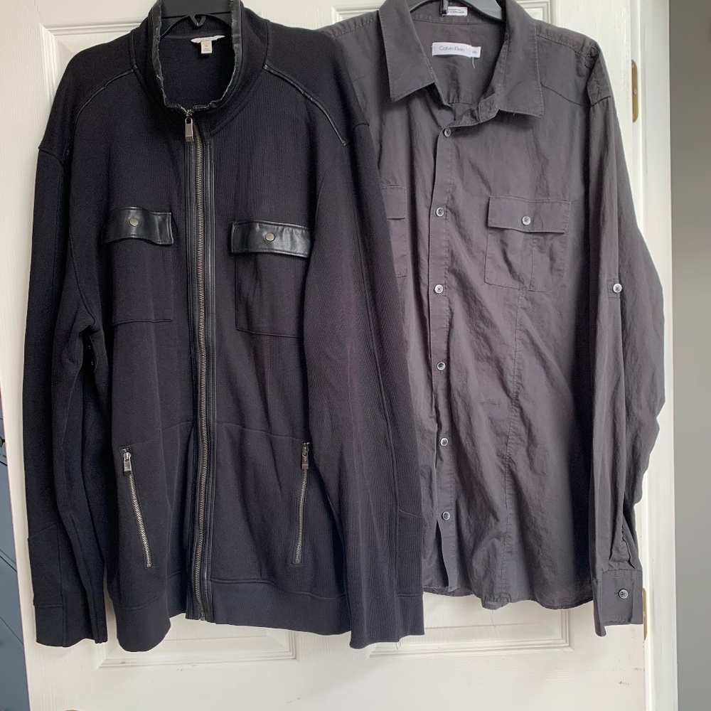 Men's Calvin Klein Jacket And Shirt Size XXL